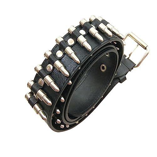 SAFIGLE Fashionable Punk Style Artificial Belt for Men Pin Buckle Versatile Wear for Casual and Formal Outfits Durable and Comfortable Design Belt