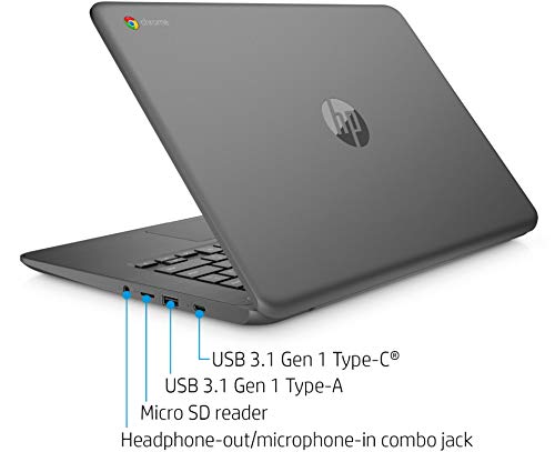 Hp 2021 Premium Chromebook 14" Hd Touchscreen Laptop, Intel Celeron N3350 Dual-Core (Up To 2.4Ghz), 4Gb Ram, 32Gb Emmc, 10+ Hours Battery, Hd Webcam, Usb-A&C, Chrome Os, Wifi W/Marxsol Cables #TOP5
