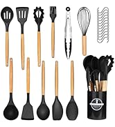 Utensili da Cucina in Silicone -10 Pezzi, Utensili da Cucina Resistenti