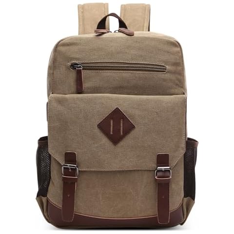 DEEVORCA Retro Canvas Laptop Backpack Cover