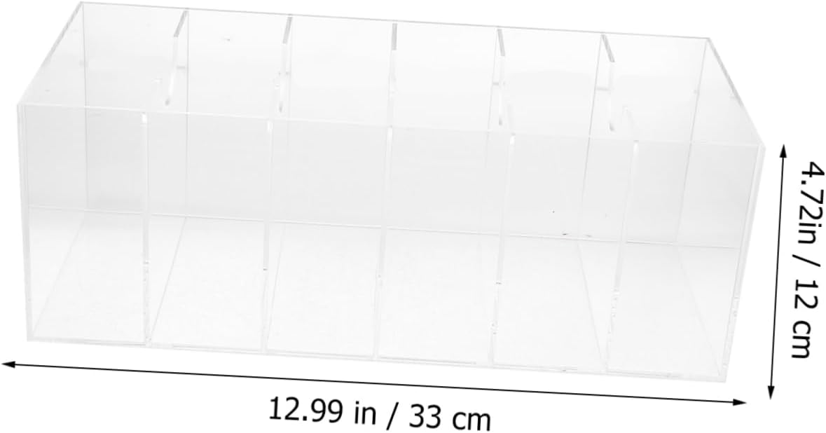 Belt Storage Box Clear Waist Belt Holder Watch Belt Organizer with 6 Layers Belt Organizer Clear Belt Holder Dividers Mesh Holders Watch Bands Watches Belts Acrylic Transparent