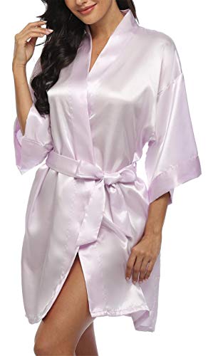 Image of Giova Women Bridal Robe for Bride and Bridesmaid Getting Ready Wedding Party Bathrobe
