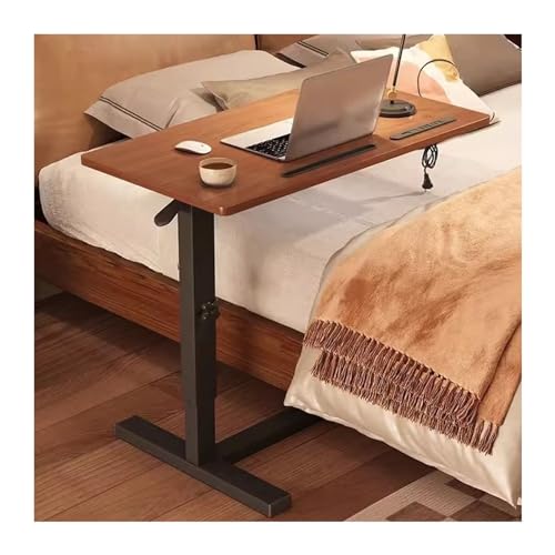 Bureau mobile avec roulettes et pliable pour chambre | Table de chevet réglable - 8