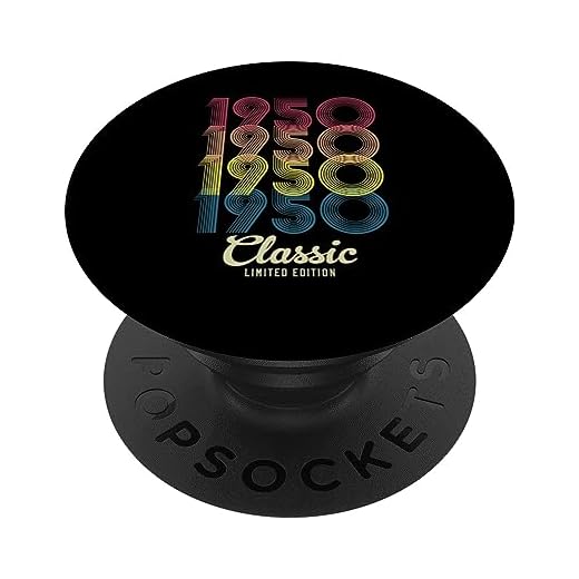 Regalos retro de cumpleaños vintage de 1950 para hombres y mujeres de los años 70 y 80 PopSockets PopGrip Intercambiable