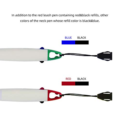Smttw Neck Pens In A Rope Retractable Pen On Lanyard 2 Colors Ink Ballpoint Pen With Chain For Nurses Students, Office School Home Supplies (5 Pack) #TOP4
