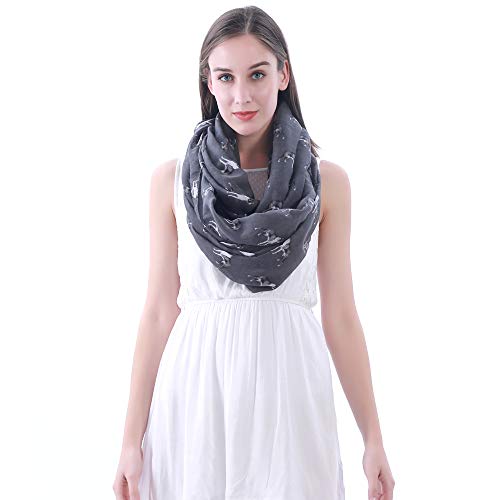 Boston Terrier Dog Print Women's Infinity Scarf Lightweight2