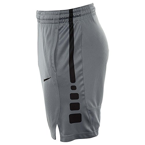 Nike Mens Elite Stripe Basketball Shorts Cool Grey/Black 831390-065 Size Large