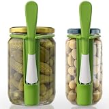 PROCHOP 2 Pack Pickle & Olive Fork for Jar, 304 Stainless Steel Food Grabber Tool, Kitchen Gift, Green