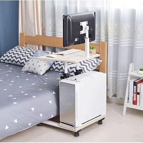 Postazione di Lavoro con Supporto Regolabile in Altezza, scrivania Mobile in Piedi, scrivania per Computer con rotelle con Doppia Superficie per l'home Office