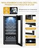 WIE Cantinetta Vino 18 Bottiglie (53L) – Cantinetta Refrigerata per Vino 5–18°C con Touch Screen, Frigo per Vino a Compressore Silenzioso 39dB, 5 Ripiani in Acciaio Inox, Sbrinamento Manuale