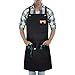 Tablier de Soudure Tablier de Travail Robuste en Toile Tablier de Soudage avec 5 Poches Outils Idéals pour Bricolage Charpentier Jardinage Poterie Garage Atelier pour Homme Femme, 64*83cm(Noir)