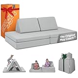 Nugget - The Original Play Couch for Kids - Modular Foam Children's Sofa for Playroom, Imagination, & Creative Open Ended Play - Washable & Convertible Playroom Furniture, Koala