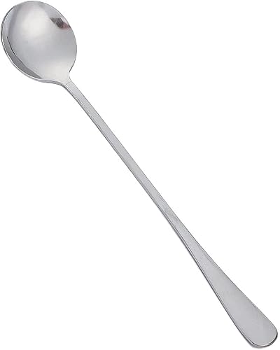 Cuchara de té helado de mango largo cucharas de acero inoxidable para agitar cóctel para café azúcar postre pastel helado 1 cabeza redonda