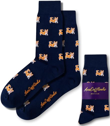 Corgi Dog Socks For Him | Puppy Fun Socks Gift for Her | Doggie Socks Happy Gift Socks Quirky Novelty Present for Dad | Socks for Mum (Corgi Dog)