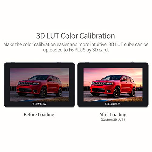 Feelworld F6 Plus 5.5 Inch Dslr Camera Field Touch Screen Monitor With Hdr 3D Lut Small Full Hd 1920X1080 Ips Video Peaking Focus Assist 4K Hdmi 8.4V Dc Input Output Include Tilt Arm #TOP2