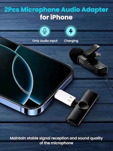 Image of Verilux 2Pcs Lighting to Type C Converter, 10W Type C to Lighting Connector for Lavalier Mic Receiver, Sound Card and OTG Fit for iPhone 17 /16 /15 Series, iPad Pro /Air, Not for Headphone and Data