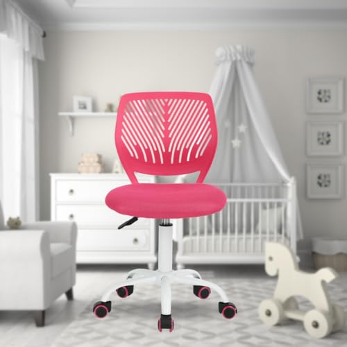 FurnitureR Chaise de Bureau Polyvalente pour Enfants, Chaise de Travail sans Accoudoirs à Hauteur Réglable, Chaise d'Étude Pivotante Colorée pour L'école et Le...