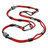 QuivyLivy Marine Festmacher Seil 1,5 m, verstellbares Bungee-Seil mit Haken, UV-beständige Dockleinen für Kanufahren, Rafting, Camping, Wohnmobil-Ausrüstung, Motorrad-Ladung (rot)