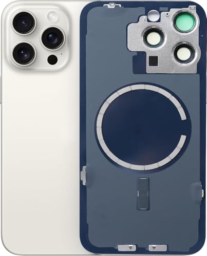 ABUSVEX 15 Pro Max �o�b�N�K���X iPhone 15 Pro Max�p ���A�o�b�N�J�o�[ �K���X �h�� �J���������Y+�v���t�F�b�V���i���C���c�[���L�b�g(�z���C�g�`�^���AiPhone 15 Pro Max)