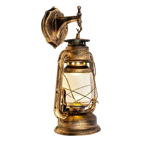 Wiyuer Rustikal Wandlampe Vintage Laterne Lampe Garten Retro Leuchte...