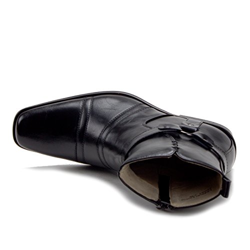 Jazamé Men's Chelsea Boots Western Style Short Cowboy Botines de Vaquero para Hombre Ankle High, Riding Rodeo Casual Wear Durable Boots3