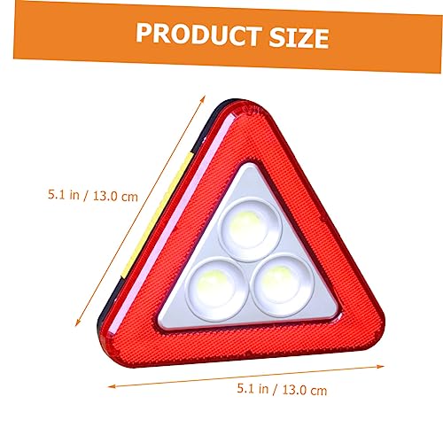Triángulo de emergencia portátil con luces LED rojas para averías y señal reflectante 4
