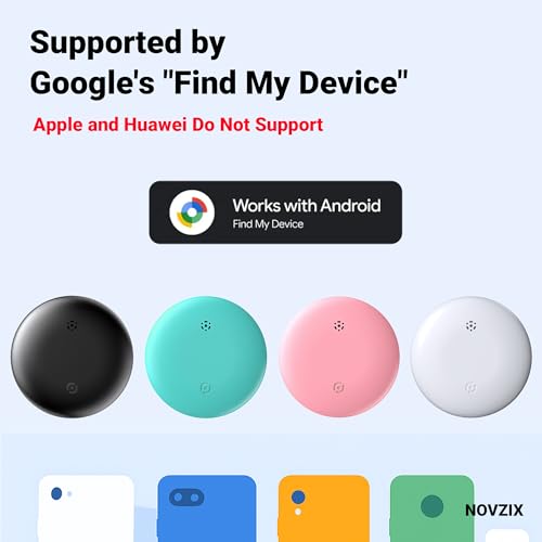 Image of Android Compatible Air Tracker Tag - Tracker Tags for Android Phones, Supports Google Find My Device, 2025 New Model (Black)