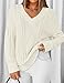 ZESICA Women's Spring Oversized Sweaters 2026 Casual Long Sleeve V Neck Cable Knit Trendy Pullover Tops Apricot X-Large