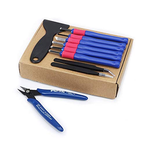 Lysee 3D Printer Parts & Accessories - 10pcs Set Cutting Pliers Tweezers 3D Printer Tool Kits Accessories for Repairing KQS8 - (Color: Blue)