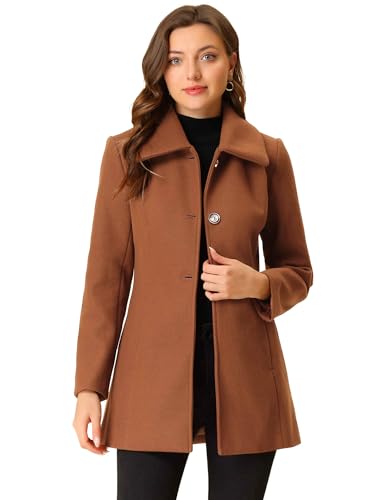 Amazon.com: Allegra K Women's Single Breasted Turndown Collar