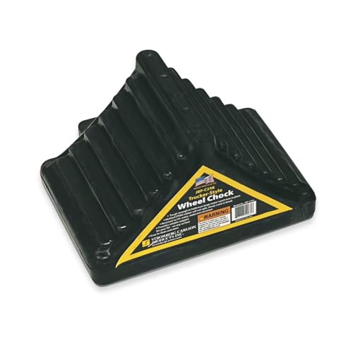 Stromberg Carlson RV Wheel Chocks for Trailer – Rubber Tire Stopper, Camper Chock Blocks, Trailer Wheel Chuck, Wheel Chocks for Cars, RV Tire Chocks for Travel Accessory, Black, Single