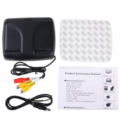Monitor A Scomparsa Da 4.3 Pollici LCD Retrovisore Auto, 2 Canali Di Ingresso Av
