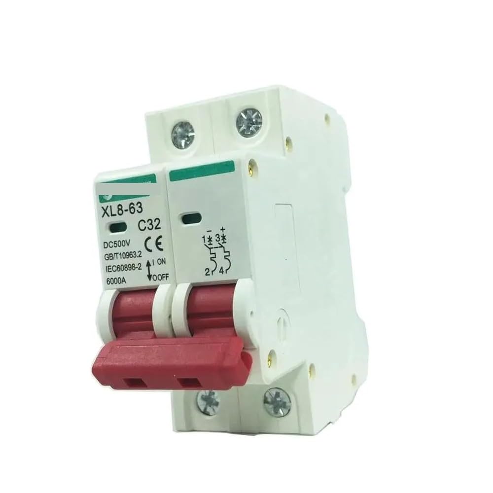 Interruttore Automatico Mini CC XL8-63 2P 500 V MCB Proteggi le apparecchiature elettriche(32A)