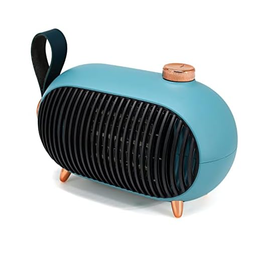 METKIIO Space Heater – Portable Mini Heater for Home and Office – Energy-Efficient Small Space Heater with Overheating Protection – Retro Heater for Bedroom, Camping Tent, RV Trailer,Green