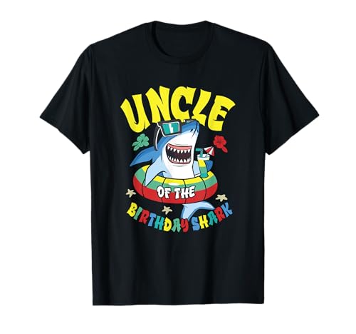 Familia de fuentes Uncle of the Birthday Shark Matching Camiseta