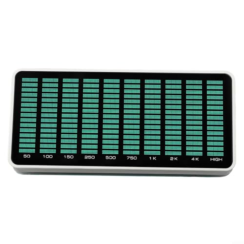Analizador de espectro audio AK1016 de escritorio con seis modos de visualización y luz verde 3