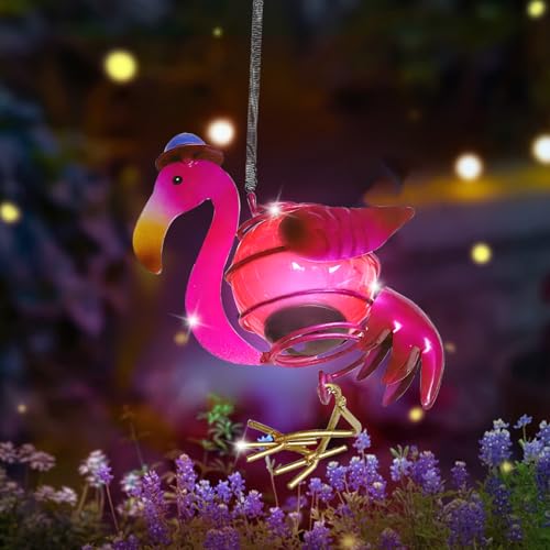 Yarteim Flamingo Deko Solarleuchte Außen Gartendeko...