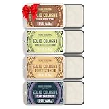 Viking Revolution 4 Pack Mens Solid Colognes 0.5 Oz - Men Solid Perfume with Cedar Wood, Clary Sage, Vetiver, Sandalwood Cologne for Mens - Travel Cologne Wax Gifts for Men