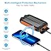 Portable Charger Solar Power Bank 20000mAh with USB-A and USB-C 5V/3A Output Port Battery Pack Compatible with iPhone, Samsung, iPad, Waterproof Emergency LED Flashlights Perfect for Camping, Hiking