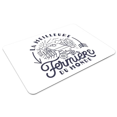 Sets de table ferme en caoutchouc blanc grand format 40x29 cm | Qualité durable