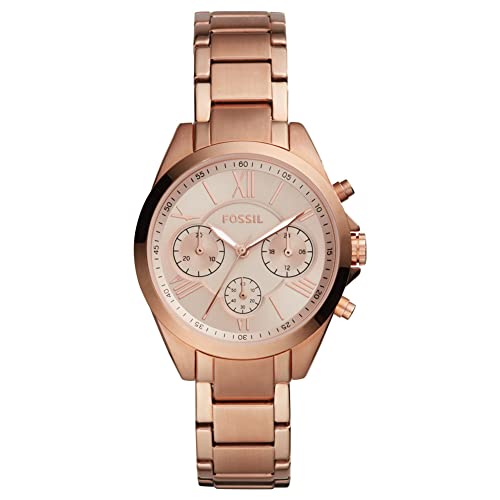 Fósil Outlet Fossil Reloj Mujer, Rosa Gold, BQ3036, Rosa Dorado., Clásico