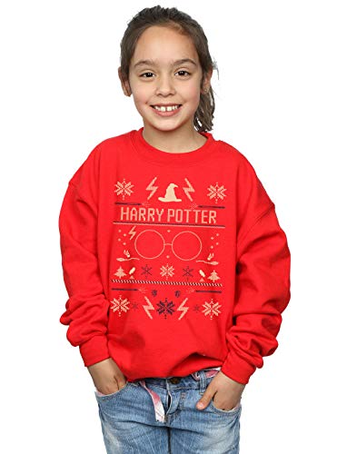 Harry Potter Mädchen Christmas Pattern Sweatshirt Rot 7-8 Years Cover