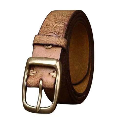 Ceinture minimaliste décontractée en cuir véritable avec boucle