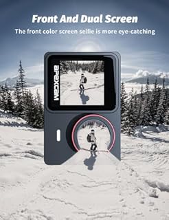 Apexcam Nuovo X80pro Doppia Screen Action Cam 4K60FPS 8X Zoom EIS 64MP Con 128GB Scheda Ultra HD WiFi Fotocamera Sportiva Telecamera subacquea 40m Impermeabile 2.4G Telecomando 2x1350mAh Batterie