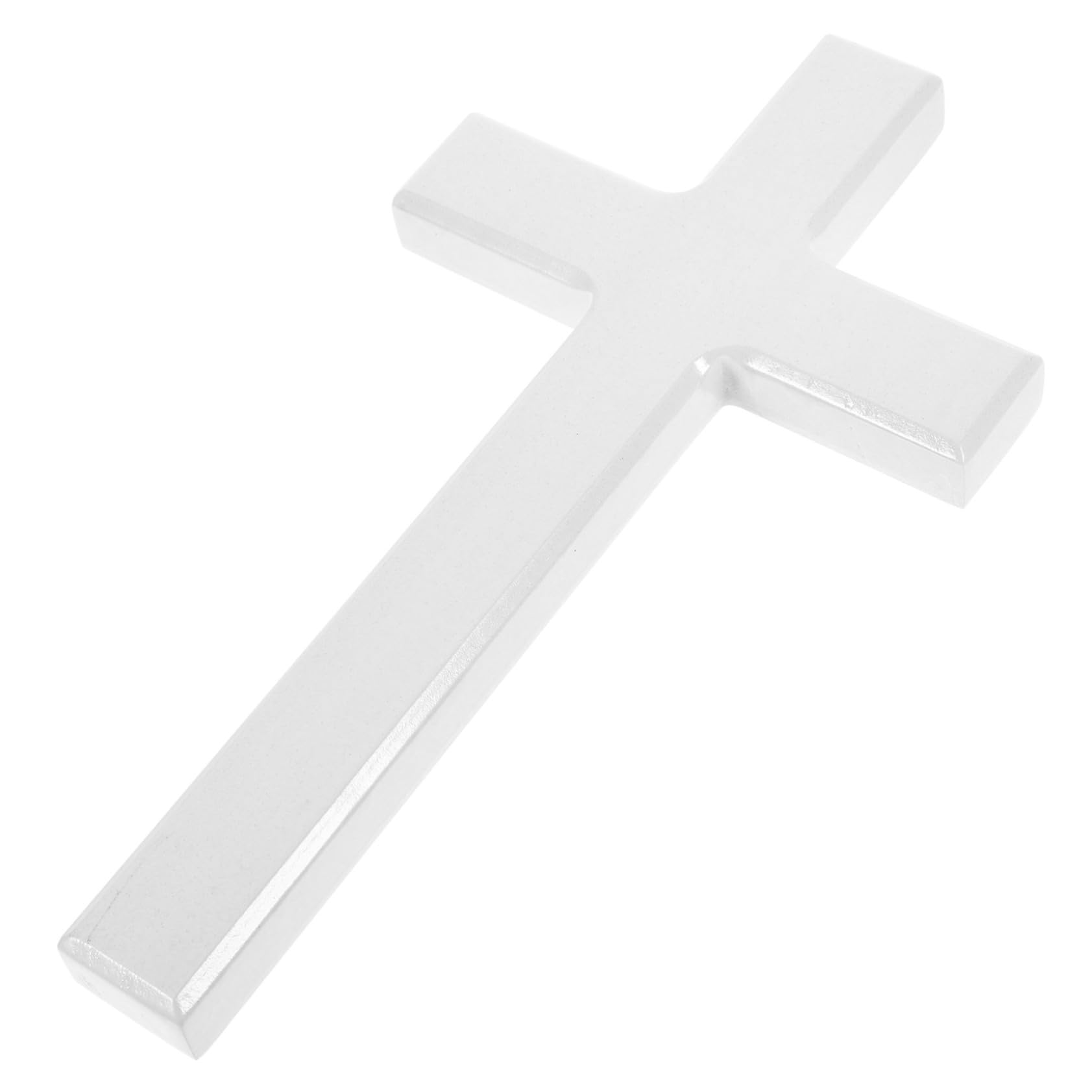 LIFKOME cruzar decoración de la pared del crucifijo cruz blanca decoración adorno de imagen ornamento cruz de madera de pared adorno colgar en la pared Decorar pequeña cruz