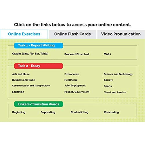 Image of IELTS VOCABULARY FLASH CARDS for IELTS Academic and General training - 352 high quality & durable cards + Online FLASH CARDS + Online Exercises + ... tests (Self-Learning Management Series)