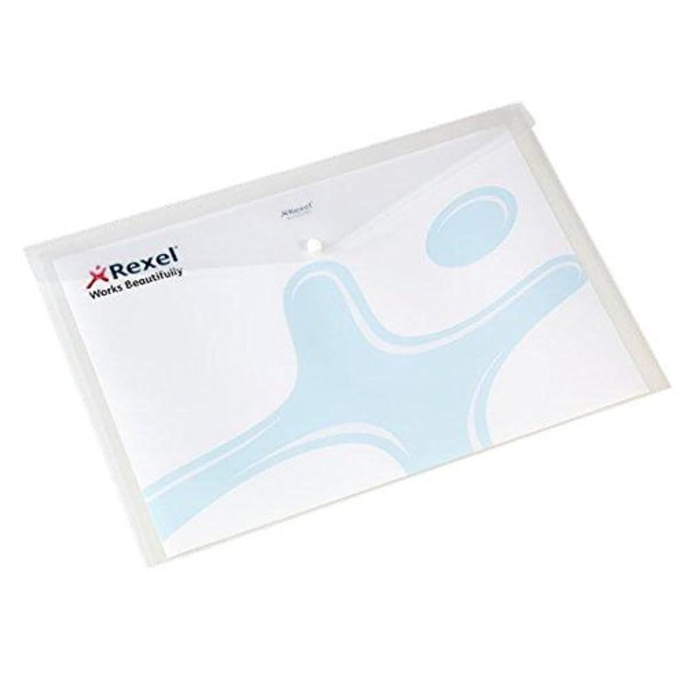 Rexel Folder do przenoszenia Polipropylen A3 Przezroczysta biała Ref 16131 [Opakowanie 5]