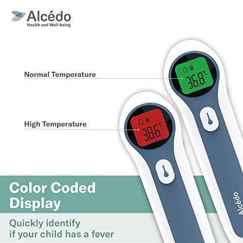 Alcedo Forehead And Ear Thermometer For Adults, Kids, And Baby | Digital Infrared Thermometer For Fever | Touchless, Instant Read, Medical Grade | Pouch And Batteries Included #TOP4