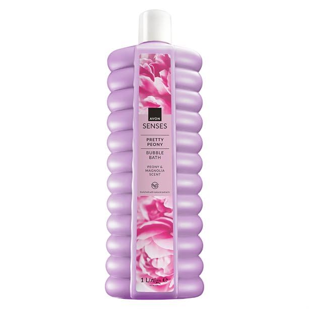Avon Bubble Bath Pretty Peony - Baño de espuma (1 L), diseño de peonía y magnolia