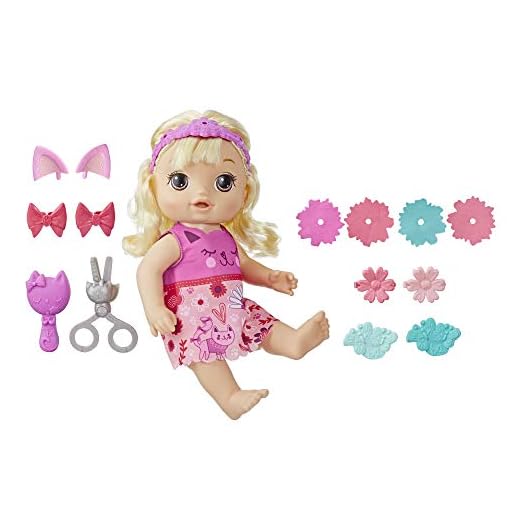 Baby Alive Snip ân Style Baby Blonde Hair Talking Doll with Bangs That Grow, Then Get Shorter, Toy Doll for Kids Ages 3 Years Old and Up